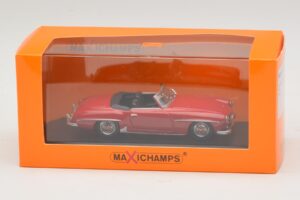 Mercedes 190 SL レッド Maxichamps 1:43 940033131-O メタル - 画像 4/4