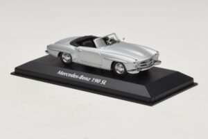 Mercedes 190 SL W121 シルバー Maxichamps 1:43 940033130 メタル - 画像 3/4