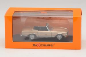 Mercedes 230 SL W113 ゴールドメタリック Maxichamps 1:43 940032230 メタル - 画像 4/4