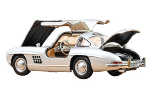 Mercedes 300 SL W198 Gullwing シルバー Norev 1:18 183857 メタル - 画像 2/5