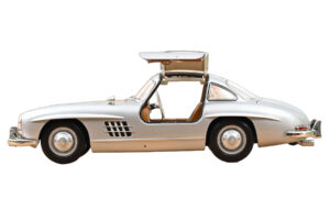 Mercedes 300 SL W198 Gullwing シルバー Norev 1:18 183857 メタル - 画像 4/5
