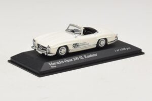 Mercedes 300 SL W198 ロードスター ホワイト Minichamps 1:43 400039034 メタル - 画像 2/4