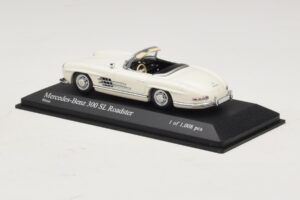 Mercedes 300 SL W198 ロードスター ホワイト Minichamps 1:43 400039034 メタル - 画像 3/4