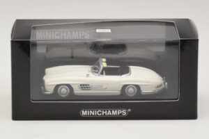 Mercedes 300 SL W198 ロードスター ホワイト Minichamps 1:43 400039034 メタル - 画像 4/4