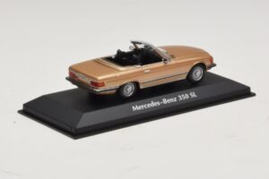 Mercedes 350 SL R107 ゴールド Maxichamps 1:43 940033431 メタル - 画像 2/4