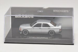 Mercedes Brabus 3.6S 190E W201 シルバー Minichamps 1:43 437032604 メタル - 画像 4/5