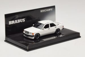 Mercedes Brabus 3.6S 190E W201 ホワイト Minichamps 1:43 437032602 メタル - 画像 2/5