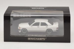 Mercedes Brabus 3.6S 190E W201 ホワイト Minichamps 1:43 437032602 メタル - 画像 5/5