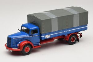 Mercedes L 315 プラットフォームトラック ブルーレッド Minichamps 1:43 439034420 メタル