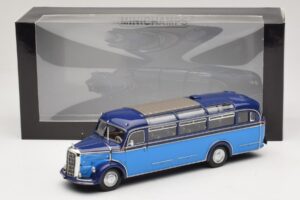 Mercedes O 3500 バス ライトブルー ダークブルー Minichamps 1:43 439360011 メタル - 画像 6/6