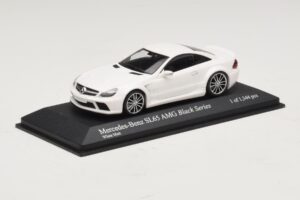 Mercedes SL65 AMG R230 Black Series マットホワイト Minichamps 1:43 400038222 メタル - 画像 2/4