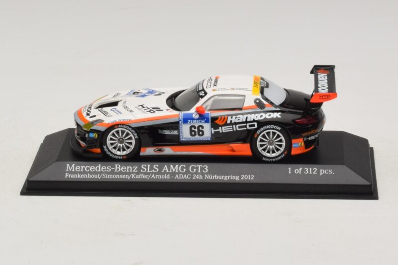 Mercedes SLS AMG GT3 #66 Hankook C. Frankenhout / Simonsen 24 Hours of Nurburgring 2012 Minichamps 1:43 437123266 メタル