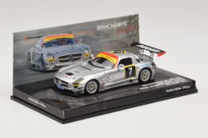 Mercedes SLS AMG GT3 #7 Black Falcon Jager / Seyffarth 24 Hours of Dubai 2011 Minichamps 1:43 437110307 メタル - 画像 2/5