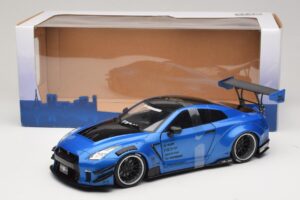 Nissan GT-R R35 Liberty Walk Work T2 ブルーメタリック Solido 1:18 S1805801 メタル - 画像 6/6
