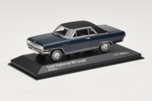 Opel Diplomat A V8 Coupe ダークブルー Minichamps 1:43 400048021 メタル - 画像 2/4