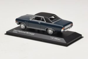 Opel Diplomat A V8 Coupe ダークブルー Minichamps 1:43 400048021 メタル - 画像 3/4