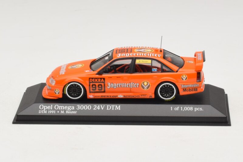 Opel Omega 3000 24V #99 Jägermeister M. Reuter DTM 1991 Minichamps 1:43 400914499 メタル
