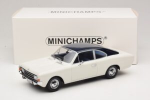 Opel Rekord C クーペ ホワイト ブルー Minichamps 1:18 107047021 レジン - 画像 6/6