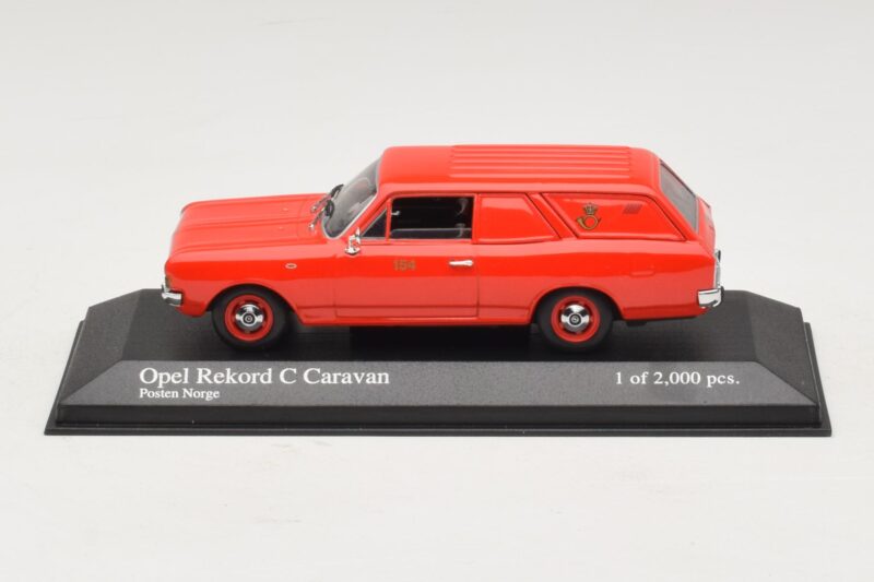Opel Rekord Caravan Norwegian Post Minichamps 1:43 433046195 メタル