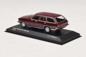 Opel Rekord D Caravan レッド Minichamps 1:43 400044012 メタル - 画像 3/4