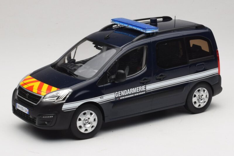 Peugeot Partner Gendarmerie ダークブルー Norev 1:18 184890 メタル