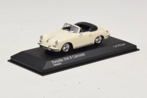 Porsche 356 B カブリオレ アイボリーホワイト Minichamps 1:43 400064332 メタル - 画像 2/4