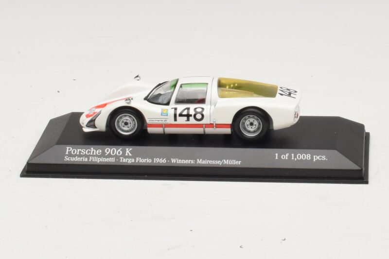 Porsche 906 K Scuderia Filipinetti #148 W. Mairesse / H. Muller Targa Florio Winners 1966 Minichamps 1:43 400666648 メタル