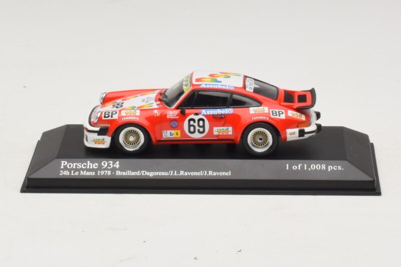 Porsche 911 934 #69 Braillard / Dagoreau 24 Hours of Le Mans 1978 Minichamps 1:43 400786469 メタル