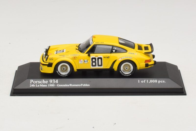 Porsche 911 934 #80 Gonzalez / Romero 24 Hours of Le Mans 1980 Minichamps 1:43 400806480 メタル
