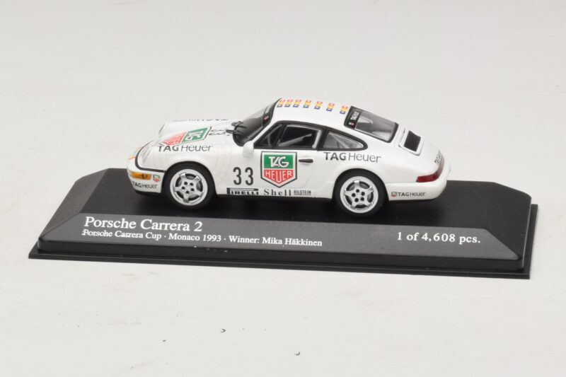 Porsche 911 964 Carrera 2 #33 M. Hakkinen Monaco Carrera Cup Winner 1993 Minichamps 1:43 430936033 メタル