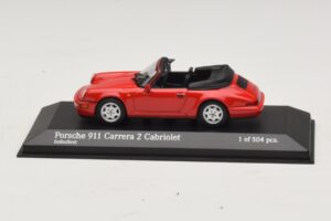 Porsche 911 964 Carrera 2 Cabriolet レッド Minichamps 1:43 430067330 メタル