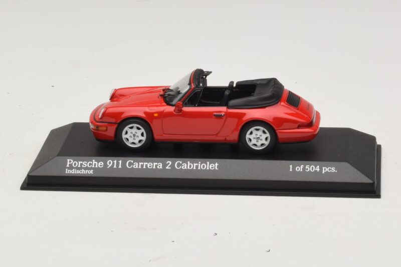 Porsche 911 964 Carrera 2 Cabriolet レッド Minichamps 1:43 430067330 メタル
