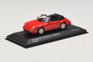 Porsche 911 964 Carrera 2 Cabriolet レッド Minichamps 1:43 430067330 メタル - 画像 2/4