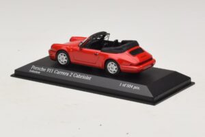 Porsche 911 964 Carrera 2 Cabriolet レッド Minichamps 1:43 430067330 メタル - 画像 3/4