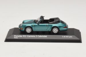 Porsche 911 964 Carrera 2 Cabriolet ターコイズ Minichamps 1:43 430067332 メタル