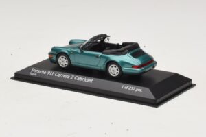 Porsche 911 964 Carrera 2 Cabriolet ターコイズ Minichamps 1:43 430067332 メタル - 画像 3/4