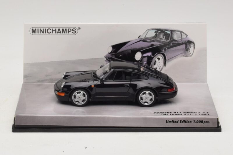 Porsche 911 964 Turbo S 3.6 30周年記念 ブラック Minichamps 1:43 436069171 メタル