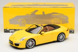 Porsche 911 991 Carrera S カブリオレ イエロー Minichamps 1:18 100061031 メタル - 画像 8/8