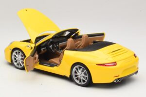 Porsche 911 991 Carrera S カブリオレ イエロー Minichamps 1:18 100061031 メタル - 画像 5/8