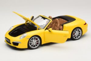Porsche 911 991 Carrera S カブリオレ イエロー Minichamps 1:18 100061031 メタル - 画像 2/8