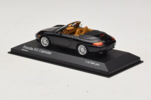 Porsche 911 996 カブリオレ ブラックメタリック Minichamps 1:43 400061090 メタル - 画像 3/4