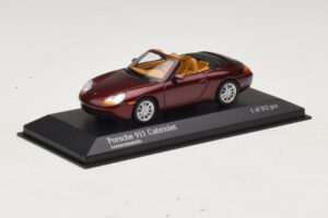 Porsche 911 996 カブリオレ レッドメタリック Minichamps 1:43 400061092 メタル - 画像 2/4