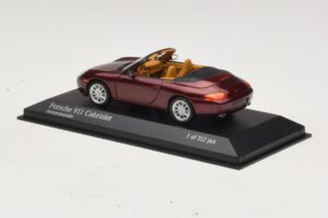 Porsche 911 996 カブリオレ レッドメタリック Minichamps 1:43 400061092 メタル - 画像 3/4