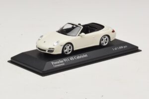 Porsche 911 997 Carrera 4S カブリオレ ホワイト Minichamps 1:43 400066431 メタル - 画像 2/4