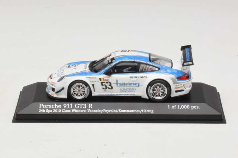 Porsche 911 997 GT3 R #53 Vannelet / Pyroles Class Winners 24 Hours of Spa 2010 Minichamps 1:43 400108953 メタル