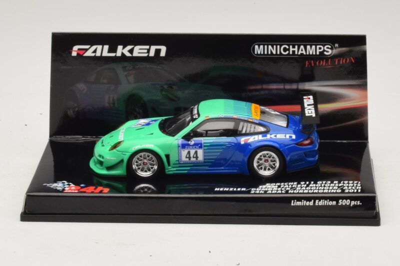 Porsche 911 997 GT3 R Falken #44 Nurburgring 2011 Minichamps 1:43 447116144 メタル