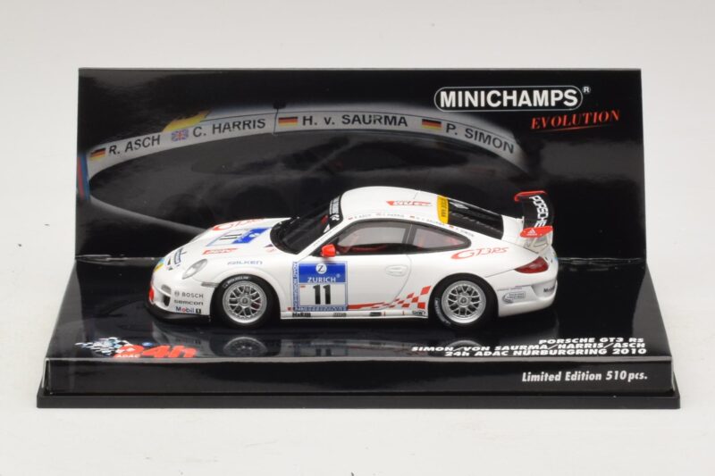 Porsche 911 997 GT3 RS #11 24 Hours Nurburgring 2010 Minichamps 1:43 437106711 メタル