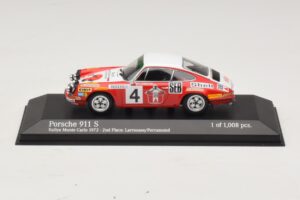 Porsche 911 S #4 G. Larrousse / J-C. Perramond 2nd Place Rally Monte Carlo 1972 Minichamps 1:43 400726804 メタル