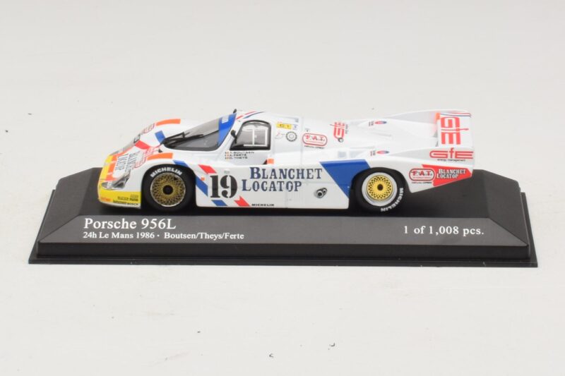 Porsche 956L #19 T. Boutsen / D. Theys 24 Hours of Le Mans 1986 Minichamps 1:43 430866519 メタル