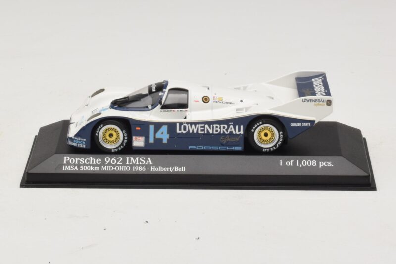Porsche 962 IMSA #14 A. Holbert / D. Bell Mid-Ohio 500km 1986 Minichamps 1:43 400866514 メタル